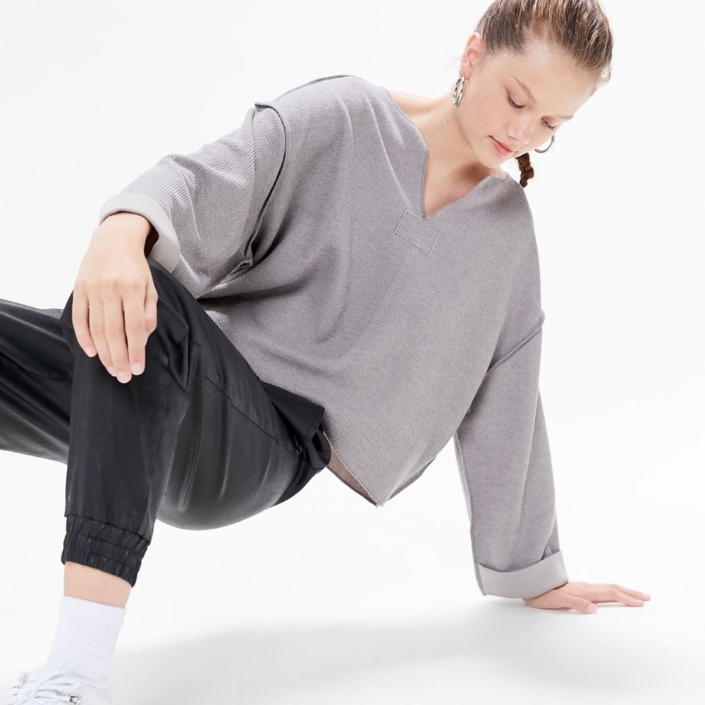 UO Jax Inside Out Notch Neck Top